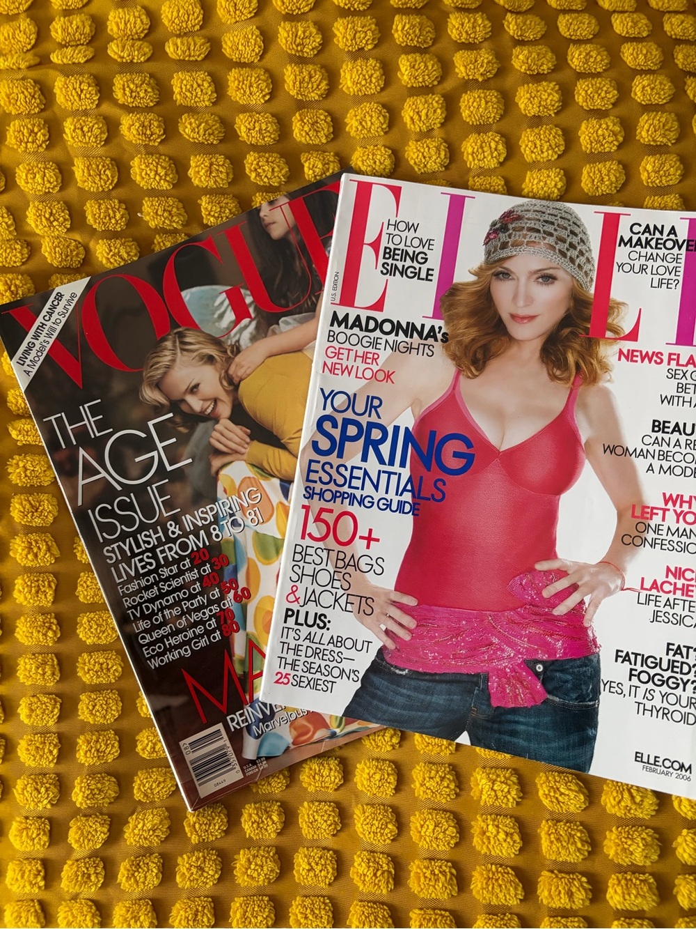 Elle and Vogue Magazines Madonna